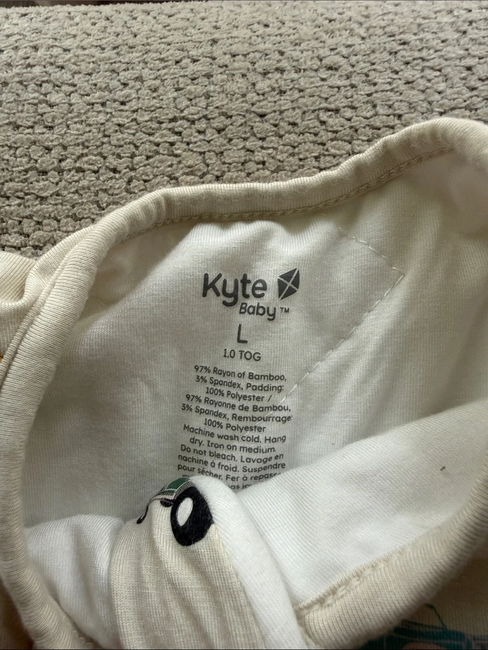 Kyte BABY Cream Sleep Sack with Multicolor Classic Car Print